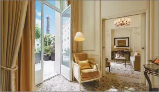  ?? PHOTOS PROVIDED TO CHINA DAILY ?? The 101-room hotel is one of the best vantage points to view the Eiffel Tower.