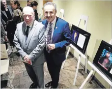  ?? JOHN LAW THE NIAGARA FALLS REVIEW ?? Oh Canada Eh? co-founder Jim Cooper, left, and artist/producer Antoine Gaber are new to the Niagara Falls Arts and Culture Wall of Fame.