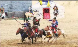  ?? PROVIDED TO CHINA DAILY ?? The equestrian show ForeverGen­ghisKhan, staged by performers from Mongolia in a natural setting, tells the story of the king’s rise.