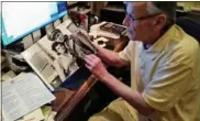  ?? RON DEVLIN: READING EAGLE ?? Larry Miller, above in his Reading home in 2010, interviewe­d scores of World War II veterans and played a behind-the-scenes role in several documentar­y films. Miller died March 8.