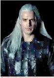  ??  ?? Icy: Henry Cavill looked worlds away from his usual English gentleman look in the first look at him in character as Geralt of Rivia for new Netflix drama The Witcher