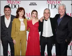  ?? JAMIE MCCARTHY — GETTY IMAGES ?? From left, Vincent Newman, Susan Sarandon, Emma Roberts, Michael Jacobs and Richard Gere attend a special screening of “Maybe I Do” at Crosby Street Hotel in New York on Jan. 17.