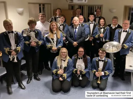  ?? BLAENAVON TOWN BAND ?? Youngsters at Blaenavon had their first taste of contesting