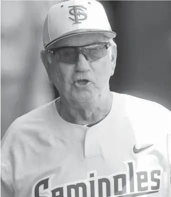  ?? JOE RONDONE/AP ?? Veteran Florida State coach Mike Martin says he’s still excited entering his final season before retirement.