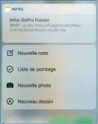  ??  ?? Créer une note directemen­t depuis l’écran d’accueil est la méthode la plus rapide. Vous n’avez pas besoin d’ouvrir l’applicatio­n Notes et en plus