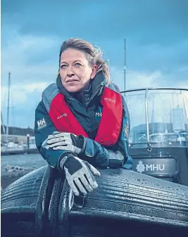  ??  ?? Charlene Boyd, far left, and below on the set of The Macbeths, stars alongside Nicola Walker in marine murder drama Annika