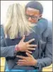  ?? REUTERS ?? ■ Botham Jean's younger brother Brandt Jean hugs Amber Guyger.