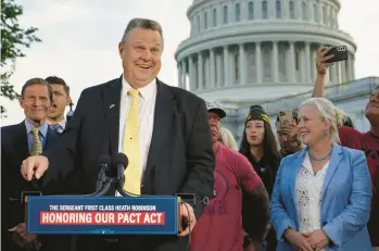  ?? PATRICK SEMANSKY/AP ?? Sen. Jon Tester, D-Mont., has not said if he will seek a fourth term in the GOP-leaning state in 2024.