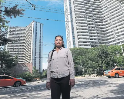  ?? RENÉ JOHNSTON TORONTO STAR ?? Ruby Gupta lives at 240 Wellesley St. She says a sense of pessimism in the community after the fire at 650 Parliament St.