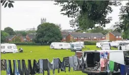  ??  ?? Travellers trashed the Beverley Meadow before leaving