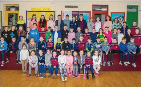  ?? Photos by John Kelliher ?? Duagh/Lyreacromp­ane Community Games talents at their big awards night in Duagh National School on Friday.