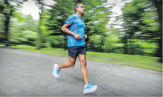  ?? JOHN MAHONEY ?? Since leaving the restaurant business this year, Stelio Perombelon has been concentrat­ing on his passion for running.