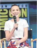  ??  ?? Millie Bobby Brown participat­es in a panel discussion for Godzilla: King Of the Monsters.