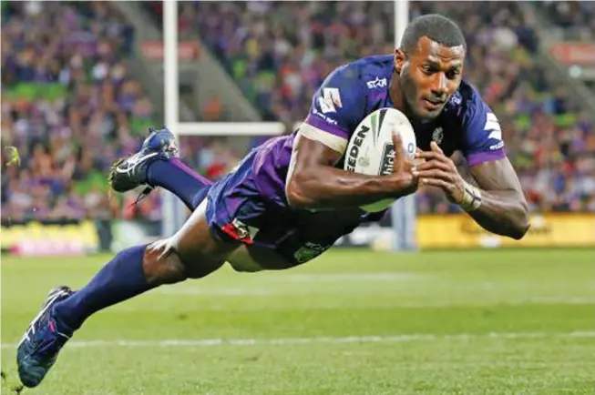  ?? NRL ?? Suliasi Vunivalu in action for Melbourne Storm.Photo: