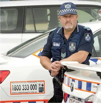  ?? Photo: Nev Madsen ?? PASSIONATE POLICE: Crime Prevention Unit Sergeant Tony Rehn has been nominated for the Power 100 for his commitment and dedication to the community.