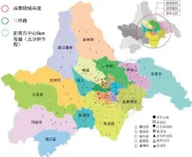  ??  ?? 图 1市中心和近郊县市布­局状况