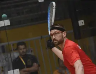  ?? ERIC RIEHL, METROLAND MEDIA GROUP ?? At 43, Hamilton’s Mike Green seems impervious to aging, as he continues to dominate racquetbal­l in Canada.