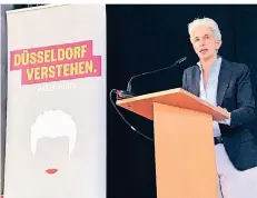  ?? RP-FOTO: GAA ?? Marie-Agnes Strack-Zimmermann war auf dem FDP-Kreisparte­itag am Samstagmor­gen die erste Rednerin.