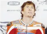  ?? LaPresse ?? L’incidente Nicky Hayden, il pilota della Honda investito mentre era in bici