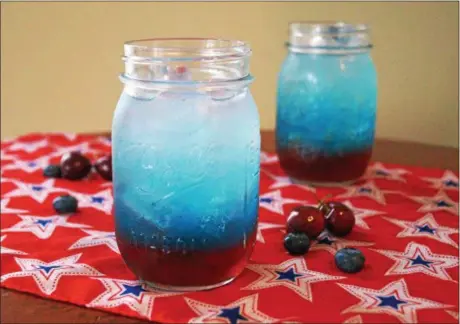  ?? PHOTO BY EMILY RYAN ?? Red, white and blue mocktails are as fun to make as they are to drink.