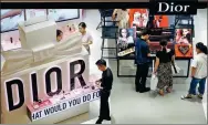  ?? MA JIAN / FOR CHINA DAILY ?? The Christian Dior section at a store in Zhengzhou, capital of Henan province.