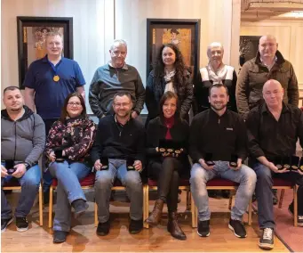  ??  ?? Left: The Boyne Valley photograph­ers, Back, L to R: Club Chairman Darragh Collins, Dr Philip Scanlon, Melina Taylor, Noeleen McCormack, Seamus Byrne. Front, L to R: Nuredin Gashi, Lisa L’Estrange, Gary L’Estrange, Maria Lujza Polonkai, Vaidotas Maneikis, Ger Mulhall.