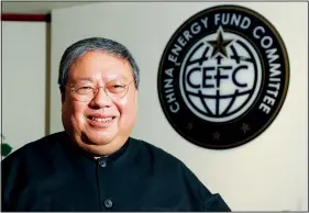  ?? ?? Patrick Ho, a CEFC official who would later be charged in the United States in connection with a multimilli­on-dollar scheme to bribe leaders from Chad and Uganda, is seen in July 2015 during an interview in Hong Kong. (File Photo/AP)