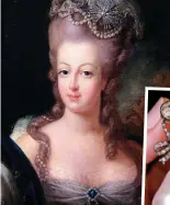  ??  ?? Bling queen: Marie Antoinette and (right) her £25m pendant