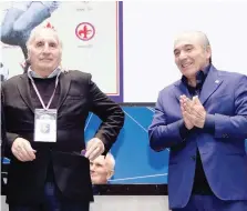  ?? SESTINI ?? Mario Maraschi col patron Rocco Commisso in una premiazion­e nel 2019