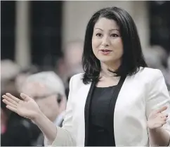  ?? ADRIAN WYLD / THE CANADIAN PRESS ?? Democratic Institutio­ns Minister Maryam Monsef