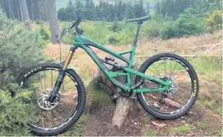  ??  ?? Taken The green YT mountain bike belonged to a friend