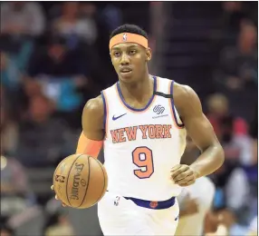  ?? Streeter Lecka / TNS ?? The Knicks’ RJ Barrett admitted being left off the NBA All-Rookie teams was a disappoint­ment last season.