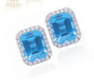  ??  ?? 7. For those celebratin­g their special day in December: beautiful blue topaz stud earrings adorned with diamonds from the rendezvous collection.