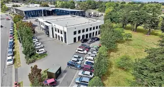  ??  ?? The land and buildings housing the head office of Harness Racing New Zealand and a software company are on the market.
