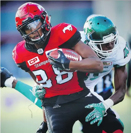  ?? AL CHAREST ?? Stampeders receiver Kamar Jorden completed his third full practice day in a row on Wednesday and will officially come off the six-game injured list in time for Friday’s contest against the Hamilton Tiger-Cats.