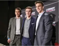  ?? DAVID COOPER/TORONTO STAR ?? Top prospects, from left, Dylan Strome, Connor McDavid, Noah Hanifin.