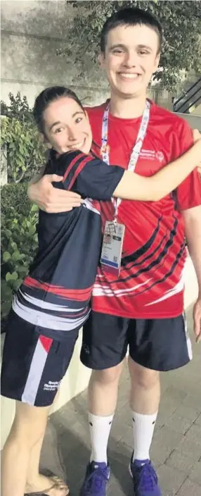  ??  ?? BUDDIES Frances with training partner Jack Dixon, who previously won doubles bronze