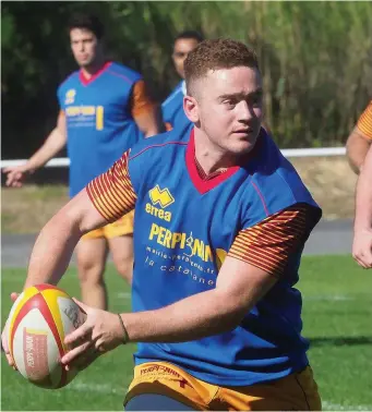  ??  ?? Paddy Jackson, in training with his new French club, helped Perpignan beat Toulouse 21-19 in a pre-season friendly last week in his first action for over a year. Photo: Getty