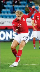  ?? FOTO: VIDAR RUUD/LEHTIKUVA-AFP ?? Erling Braut Håland kommer inte till spel mot Österrike.