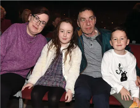  ??  ?? Cliona, Lily Alice, John and Aodán Hogan at the Johnny Cash Roadshow in The TLT.