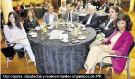  ?? ?? Concejales, diputados y representa­ntes orgánicos del PP.