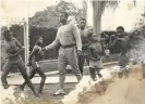  ?? Photograph: Handout ?? Samson ‘Sunlight’ Okiror during a training session with children, in Uganda in the 1970s.