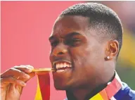 ?? JEWEL SAMAD/AFP VIA GETTY IMAGES ?? U.S. sprinter Christian Coleman, the world 100m champ
in 2019, was favoured to win Olympic gold in Tokyo.