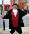  ??  ?? ●»Town crier Jim Clare pictured in 2007