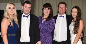  ??  ?? ABOVE: Chloe O’Connor, Oisin and Linda O’Mahony, John Lieghil and Megan O’Connor at the Kerry Stars Black Tie Ball in The Malton, Killarney on Friday.