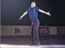  ?? CP PHOTO ?? Patrick Chan performs during the closing gala at Skate Canada Internatio­nal in Regina on Oct. 29.