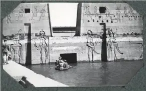  ??  ?? Left: The temple of Isis at Philae, flooded after the raising of the first Aswan Dam; visitors had to travel around it by boat. Donor: James Black