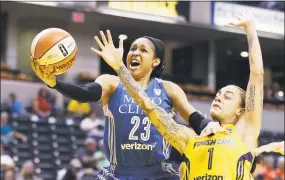  ?? Associated Press file photo ?? Maya Moore, left, is one of a record 17 UConn alums on WNBA rosters this season.