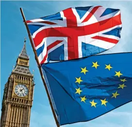  ?? FOTO ?? El 29 de marzo es la fecha límite para la salida de Reino Unido de la Unión Europea, votada en un referendo en 2016.