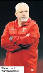  ??  ?? Wales coach Warren Gatland